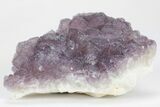 Purple, Stepped-Octahedral Fluorite on Quartz - Lupita Mine #210647-1